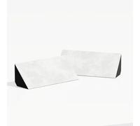 Set di 2 trappole acustiche per bassi «mini-Cinematic-bt-Horizont» in velluto | Per montaggio in angolo tra soffitto e parete | Arte fonoassorbente decorativa | 23×50×10cm | [Bianco | N-TRAP-Horizont]