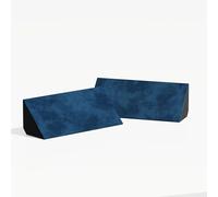 Set di 2 trappole acustiche per bassi «mini-Cinematic-bt-Horizont» in velluto | Per montaggio in angolo tra soffitto e parete | Arte fonoassorbente decorativa | 23×50×10cm | [Blu | N-TRAP-Horizont]