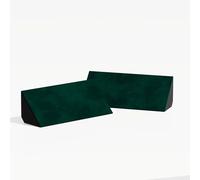 Set di 2 trappole acustiche per bassi «mini-Cinematic-bt-Horizont» in velluto | Per montaggio in angolo tra soffitto e parete | Arte fonoassorbente decorativa | 23×50×10cm | [Verde | N-TRAP-Horizont]