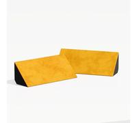 Set di 2 trappole acustiche per bassi «mini-Cinematic-bt-Horizont» in velluto | Per montaggio in angolo tra soffitto e parete | Arte fonoassorbente decorativa | 23×50×10cm | [Giallo | N-TRAP-Horizont]