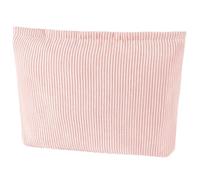 Set di 2 trousse da viaggio con motivo floreale, per donne e ragazze, grande e piccola, con cerniera, per borsa, NH 1 pezzo velluto a coste rosa