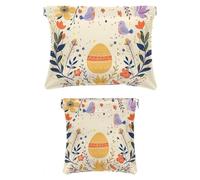 Set di 2 trousse in finta pelle, piccola pochette per il trucco per borsa, borsa per trucco a chiusura automatica per donne, mini borsa per trucco tascabile per rossetto, pupazzo di neve felice