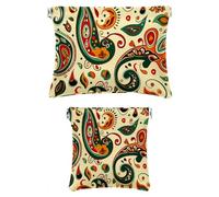 Set di 2 trousse per il trucco in finta pelle, piccola borsa per il trucco per borsa, portatile, senza cerniera, mini custodia da viaggio per cosmetici, pittura universo, pianeta, stella cadente,