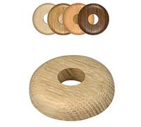 Set di 2 tubi di riscaldamento individuali rosetta, diversi legni e dimensioni autentiche, copritubi, rosette, carenatura, radiatore, legno, parquet, rosette in legno (15 mm, rovere (grezzo)