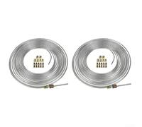 Set di 2 tubi freno da 7,5 m ciascuno da 3/16 pollici in ferro placcato rame per manutenzione e restauro del sistema frenante