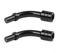 Set di 2 tubi guida per cavi freno a V, design in lega di alluminio con rivestimento interno in PC per un'azione più fluida del deragliatore (nero)