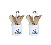 Set di 2 utensili da cucina in miniatura 1/12, accessori per la decorazione della casa delle bambole, decorazioni, decorazioni