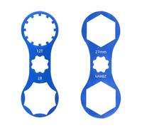 Set di 2 utensili per bloccaggio centrale, utensile disco freno con adatto SR Suntour XCR/XCM/XCT/RST MTB, chiave installazione e rimozione tappo forcella bicicletta (blu).