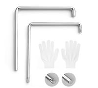 Set di 2 utensili per regolazione porte e finestre, chiave esagonale 4 mm, Torx TX15, Siegenia, Winkhaus