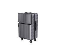 Set di 2 valigie da viaggio L/XL, scocca rigida ABS Valigia cabina con serratura a combinazione e maniglia telescopica, Valigia da cabina con ruote a 360° e cerniera per aereo, Nero , piccolo, Moderno