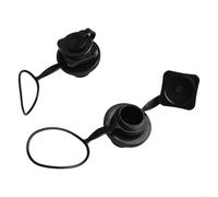 Set di 2 valvole d'aria di ricambio per gommoni da 22 mm, valvola usa e getta in plastica ABS con tappo di tenuta, gonfiaggio rapido e a prova di perdite, per gommoni, galleggianti e kayak, nero