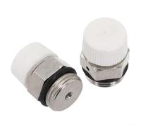 Set di 2 valvole di sfiato dell'aria per radiatore con filettatura maschio BSP in ottone nichelato spurgo manuale per una rimozione efficiente dell'aria nei sistemi di riscaldamento dei radiatori (3/8