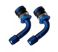 Set di 2 valvole per pneumatici senza camera d'aria per bicicletta elettrica e veicoli elettrici, corpo in rame e metallo con caratteristiche anti esplosione e guarnizione in gomma per la testa (blu)