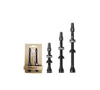 Set di 2 valvole Tubeless - 45 mm/65 mm/85 mm, valvole Presta in alluminio 7075 con inserto valvola estraibile, anodizzate in nero e rosa | per bici da corsa e da mountain bike