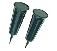 Set di 2 vasi commemorativi per tomba, supporti e base per uso esterno per tombe, vasi per fiori e tombe