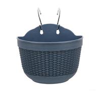 Set di 2 vasi da fiori semicircolari da parete per decorazione contemporanea della casa e del giardino (blu)