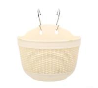 Set di 2 vasi da fiori semicircolari da parete, per decorazione contemporanea della casa e del giardino (beige)