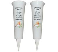 Set Di 2 Vasi Per Fiori In Memoria Con Punta Immagine Di Robin - Scegli Design