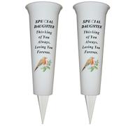 Set Di 2 Vasi Per Fiori In Memoria Con Punta Immagine Di Robin - Scegli Design