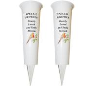 Set Di 2 Vasi Per Fiori In Memoria Con Punta Immagine Di Robin - Scegli Design