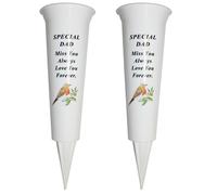 Set Di 2 Vasi Per Fiori In Memoria Con Punta Immagine Di Robin - Scegli Design