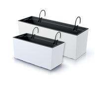 Set di 2 vasi rettangolari Urbi Case W moderni liscii fioriera plastica