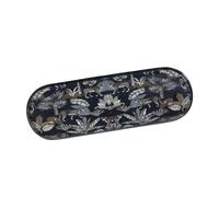 Set di 2 vassoi in metallo stampato con leopardi in multicolore 11x31x1 cm