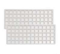 Set di 2 vassoi in silicone per alimenti, con 60 griglie ciascuno, compatibili con l'essiccatore Harvest Right per la produzione di cubetti di ghiaccio e caramelle (bianco)