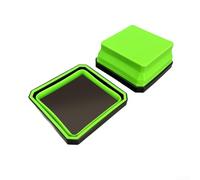 Set di 2 vassoi magnetici in silicone con design pieghevole per riporre piccole parti, fornendo un fissaggio sicuro, facile accesso per gli appassionati di meccanici fai da te (verde)