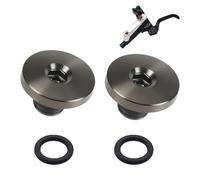 Set di 2 viti di spurgo per bicicletta con guarnizione tonica, lega di titanio TC4, M5 x 5 mm, compatibile con Shimano XT SLX Zee Deore LX, per corpo freno diviso leggero, resistente alla (nero)