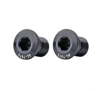 Set di 2 viti filettate in lega di alluminio M10 P1.0, adatte per il montaggio di deragliatore posteriore e tendicatena (nero)