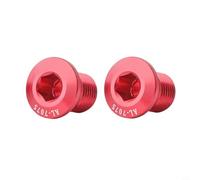 Set di 2 viti filettate in lega di alluminio M10 P1.0, adatte per il montaggio di deragliatore posteriore e tendicatena (rosso)