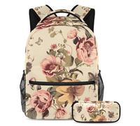 Set di 2 zaini per bambini con astuccio, zaino grande capacità per ragazzi ragazze adolescenti, blu tie dye, Multicolore#07, B:29.4x20x40cm P:19x7.5x3.8cm, Zaini Daypack