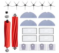 Set di 20 accessori per aspirapolvere Roborock S7 MaxV Ultra S7 Pro Ultra Ricambi Include 2 spazzole principali, 4 panni HEPA, 4 sacchetti per polvere, 6 spazzole laterali