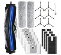 Set di 20 accessori per aspirapolvere robot ECOVACS DEEBOT X8 Omni / X8 Pro Omni, 1 spazzola principale in gomma, 4 filtri, 2 rulli, 6 spazzole laterali, 6 sacchetti per la polvere