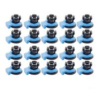 Set di 20 accoppiatori e clip per tubi in PTFE da 4 mm, raccordi pneumatici ABS per stampante 3D Hot End, adatti per modelli PC4-01 PC4-M6, nero e blu