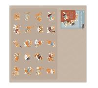 Set di 20 adesivi a forma di cucciolo di cartone animato, per finestre e | Decorazioni artistiche creative per bambini, forniture sfuse per temi di cuccioli di casa in classe