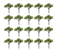 Set di 20 alberi in plastica, 4 cm, frutti arancioni | Materiale plastico flessibile, struttura durevole, vero per l'aspetto, resistente alle intemperie per interni
