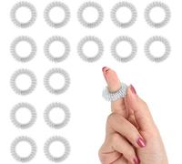 Set di 20 anelli per agopressione, anelli massaggianti per dita, anelli per agopressione, massaggiatori per dita, per bambini, adulti, impiegati per ridurre l'ansia da stress (argento)