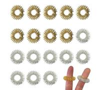 Set di 20 anelli per agopressione, per massaggiare le dita, per alleviare lo stress, per agopuntura, per stimolare la circolazione sanguigna, per agopressione, per mani e dita, per alleviare lo stress