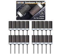 Set di 20 bastoncini di carta vetrata a grana 240 con utensile rotante Dremel per gambo da 1/8", accessori per utensili rotanti adatti per rimozione della ruggine dei metalli/lucidatura della giada