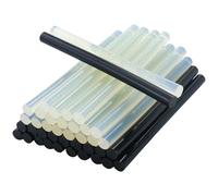 Set di 20 bastoncini di colla a caldo, 20 bastoncini di colla nera e 20 bastoncini di colla trasparenti, mini bastoncini per pistola per colla a caldo (7 mm x 100 mm)