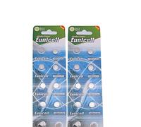 Set di 20 batterie AG3 LR41 1,5 volt, alcaline, di marca Eunicell