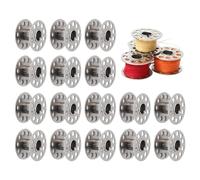 Set di 20 bobine universali per macchina da cucire, in metallo, con 2 custodie per bobine, compatibili con macchine Janome, Brother, Kenmore e altre con attacco basso