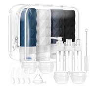 Set di 20 bottiglie da viaggio, a prova di perdite, approvate dalla TSA, contenitori da viaggio, in silicone, da spremere, accessori essenziali per balsamo, shampoo, lozioni e bagnoschiuma (colore