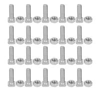 Set di 20 bulloni M6x22 da 22 mm e dadi in alluminio con dado M6 | Sostituisci la vecchia ferramenta rotta della serra con questo set di dadi e bulloni in alluminio da 20 pezzi per un servizio