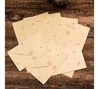 Set di 20 buste e carta da lettera con motivo floreale ditsy, stile minimalista fresco, adatto per inviti di matrimonio, auguri di compleanno, auguri per la Festa del Papà, lettere d'ufficio, lettere 