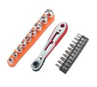 Set di 20 cacciaviti a cricchetto a 36 denti con interfaccia da 1/4", ottimizzato per operazioni di fissaggio e regolazione a distanza ravvicinata