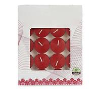 Set di 20 candele tea light rosse