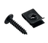 Set di 20 clip a U in metallo con viti per riparazione parafango auto